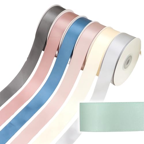 HSTWODE 1Stück Satinband Bänder, Extra langes Band, 2.5cm 9100cm Breit Geschenkband für Blumenstrauß, Dekoration, Geschenkverpackung, Kunsthandwerk, Haarschleifen (8079#) von HSTWODE