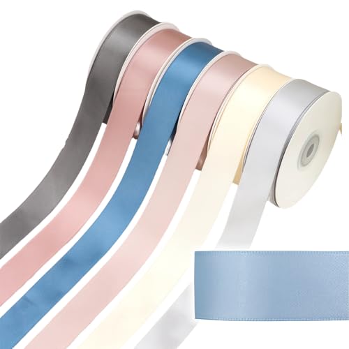 HSTWODE 1Stück Satinband Bänder, Extra langes Band, 2.5cm 9100cm Breit Geschenkband für Blumenstrauß, Dekoration, Geschenkverpackung, Kunsthandwerk, Haarschleifen (8083#) von HSTWODE
