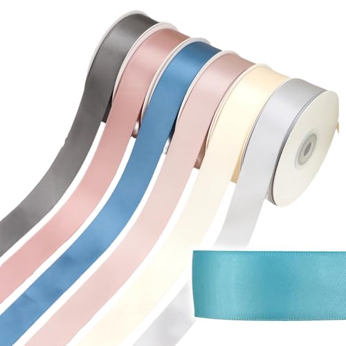 HSTWODE 1Stück Satinband Bänder, Extra langes Band, 2.5cm 9100cm Breit Geschenkband für Blumenstrauß, Dekoration, Geschenkverpackung, Kunsthandwerk, Haarschleifen (8092#) von HSTWODE