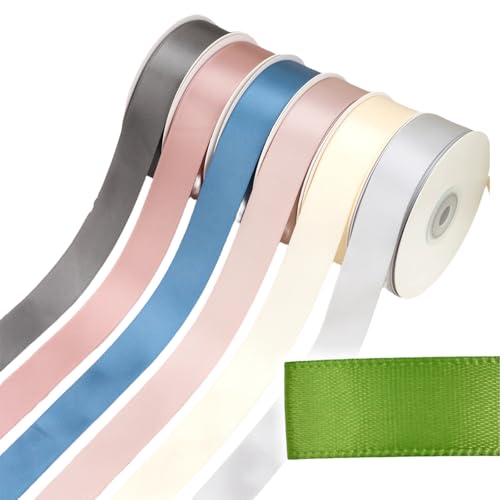 HSTWODE 1Stück Satinband Bänder, Extra langes Band, 2.5cm 9100cm Breit Geschenkband für Blumenstrauß, Dekoration, Geschenkverpackung, Kunsthandwerk, Haarschleifen (8124#) von HSTWODE