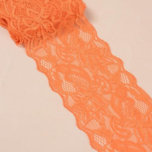 HSTWODE 2/5 Yards 8cm Breite Elastizität Spitzenbordüre Spitzenband,Bunte Spitzen-Blumen Borte Dekoband Zierspitze Zierband Spitzenstoff Spitzenborte zum Nähen,DIY Basteln (22#, 5 yards) von HSTWODE