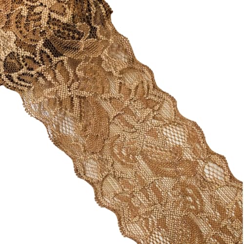 HSTWODE 2/5 Yards 8cm Breite Elastizität Spitzenbordüre Spitzenband,Bunte Spitzen-Blumen Borte Dekoband Zierspitze Zierband Spitzenstoff Spitzenborte zum Nähen,DIY Basteln (23#, 5 yards) von HSTWODE