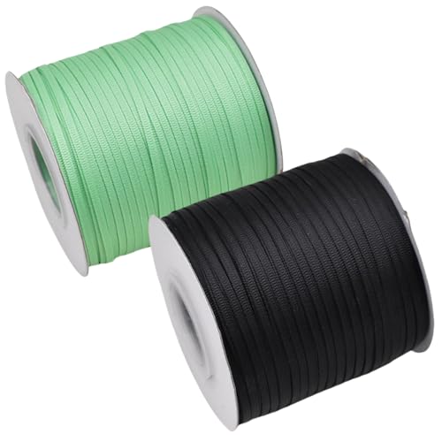 HSTWODE 2 Rollen Satinband Geschenkband (3mm x 640m) – Geschenkverpackung, Dekoration & Basteln | Schleifenband, Stoffband für Hochzeit, Geburtstag, Weihnachten | Farbauswahl (10#) von HSTWODE