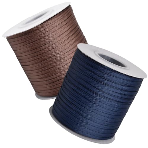 HSTWODE 2 Rollen Satinband Geschenkband (3mm x 640m) – Geschenkverpackung, Dekoration & Basteln | Schleifenband, Stoffband für Hochzeit, Geburtstag, Weihnachten | Farbauswahl (3#) von HSTWODE