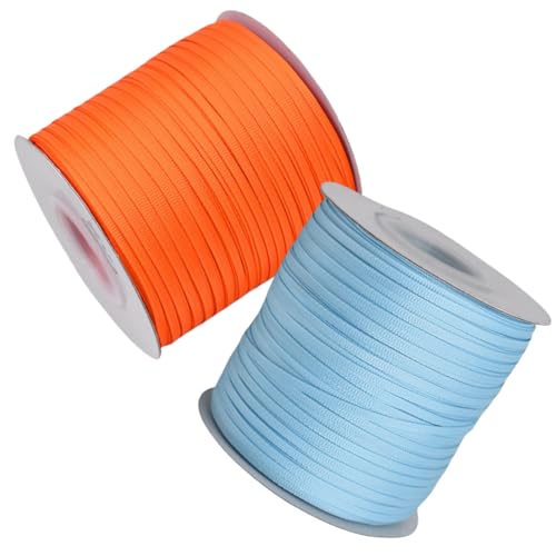 HSTWODE 2 Rollen Satinband Geschenkband (3mm x 640m) – Geschenkverpackung, Dekoration & Basteln | Schleifenband, Stoffband für Hochzeit, Geburtstag, Weihnachten | Farbauswahl (4#) von HSTWODE