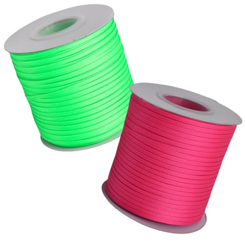HSTWODE 2 Rollen Satinband Geschenkband (3mm x 640m) – Geschenkverpackung, Dekoration & Basteln | Schleifenband, Stoffband für Hochzeit, Geburtstag, Weihnachten | Farbauswahl (5#) von HSTWODE