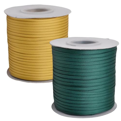 HSTWODE 2 Rollen Satinband Geschenkband (3mm x 640m) – Geschenkverpackung, Dekoration & Basteln | Schleifenband, Stoffband für Hochzeit, Geburtstag, Weihnachten | Farbauswahl (7#) von HSTWODE