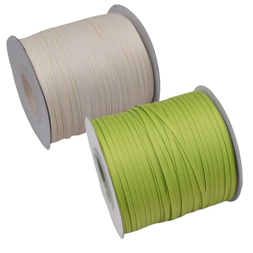 HSTWODE 2 Rollen Satinband Geschenkband (3mm x 640m) – Geschenkverpackung, Dekoration & Basteln | Schleifenband, Stoffband für Hochzeit, Geburtstag, Weihnachten | Farbauswahl (9#) von HSTWODE