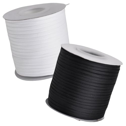 HSTWODE 2 Rollen Satinband Geschenkband (3mm x 640m) – Geschenkverpackung, Dekoration & Basteln | Schleifenband, Stoffband für Hochzeit, Weihnachten | Farbauswahl Geburtstag (1#) von HSTWODE