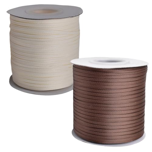 HSTWODE 2 Rollen Satinband Geschenkband (3mm x 640m) – Geschenkverpackung, Dekoration & Basteln | Schleifenband, Stoffband für Hochzeit, Weihnachten | Farbauswahl Geburtstag (8#) von HSTWODE