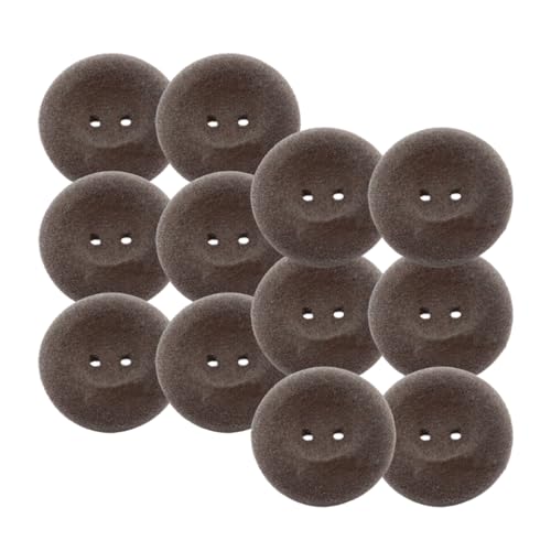 HSTWODE 2 Stück, Behaarte Harzknöpfe – Rund, 2 Löcher, 18/22mm, Für Mantel, Wollmantel & Winterjacke, Bunte Ersatzknöpfe, Passend für Kleidung Handwerk Nähen (Grau, 22mm) von HSTWODE