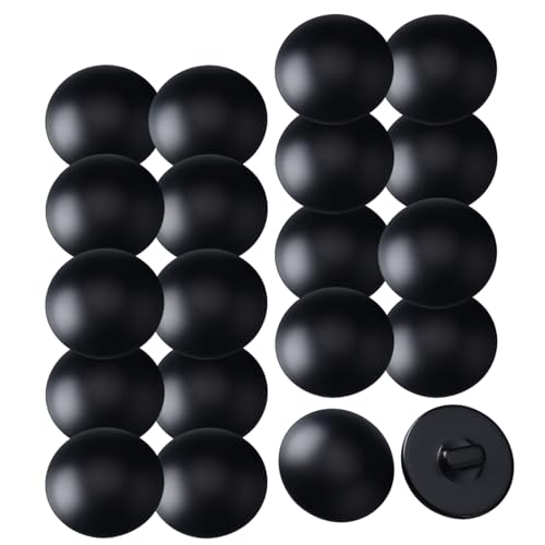 HSTWODE 20 Stück 10/12mm Knopf Konfektion Set aus Harz, Schwarz für Wollmantel, Sakko, Blazer, Cardigan, Mäntel und DIY Nähen – Langlebig & Umweltschonend (Schwarz, 10MM) von HSTWODE