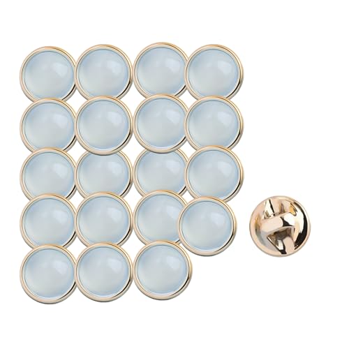 HSTWODE 20 Stück 12,5mm Plastik-Katzenaugenknöpfe - Für Blusen/Kleider/Strickwaren, Hemdknöpfe, runde Nähknöpfe für Bastelarbeiten, dekorative Knöpfe für Strickjacken (Hellblau) von HSTWODE
