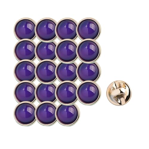 HSTWODE 20 Stück 12,5mm Plastik-Katzenaugenknöpfe - Für Blusen/Kleider/Strickwaren, Hemdknöpfe, runde Nähknöpfe für Knöpfe Strickjacken Bastelarbeiten, dekorative (Dunkelviolett) von HSTWODE