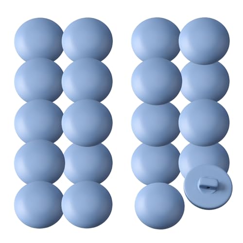HSTWODE 20 Stück 15/18mm Knopf Konfektion Set aus Harz, Schwarz für Blazer, Wollmantel, Sakko,Cardigan, Mäntel und DIY Nähen – Langlebig & Umweltschonend (Blau, 18mm) von HSTWODE