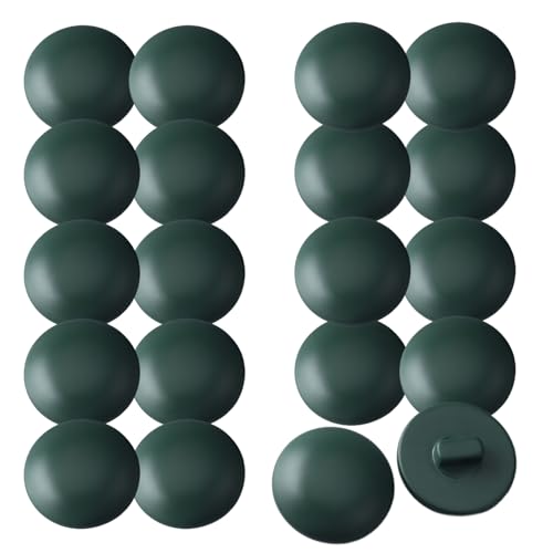 HSTWODE 20 Stück 15/18mm Knopf Konfektion Set aus Harz, Schwarz für Blazer, Wollmantel, Sakko,Cardigan, Mäntel und DIY Nähen – Langlebig & Umweltschonend (Grün, 18mm) von HSTWODE