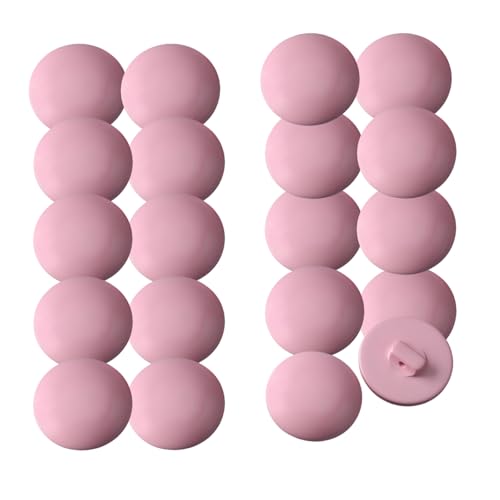 HSTWODE 20 Stück 15/18mm Knopf Konfektion Set aus Harz, Schwarz für Blazer, Wollmantel, Sakko,Cardigan, Mäntel und DIY Nähen – Langlebig & Umweltschonend (Rosa, 18mm) von HSTWODE