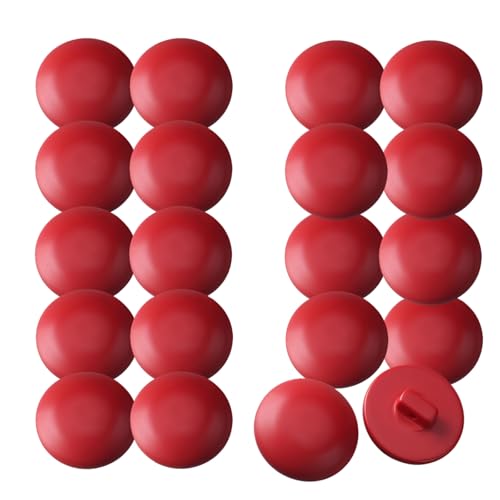 HSTWODE 20 Stück 15/18mm Knopf Konfektion Set aus Harz, Schwarz für Blazer, Wollmantel, Sakko,Cardigan, Mäntel und DIY Nähen – Langlebig & Umweltschonend (Rot, 18mm) von HSTWODE