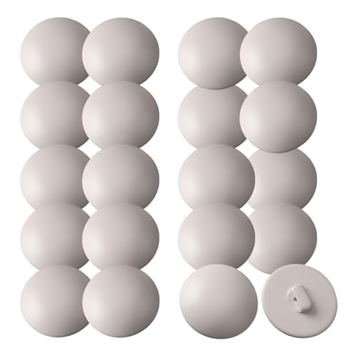 HSTWODE 20 Stück 15/18mm Knopf Konfektion Set aus Harz, Schwarz für Blazer, Wollmantel, Sakko,Cardigan, Mäntel und DIY Nähen – Langlebig & Umweltschonend (Weiß, 18mm) von HSTWODE