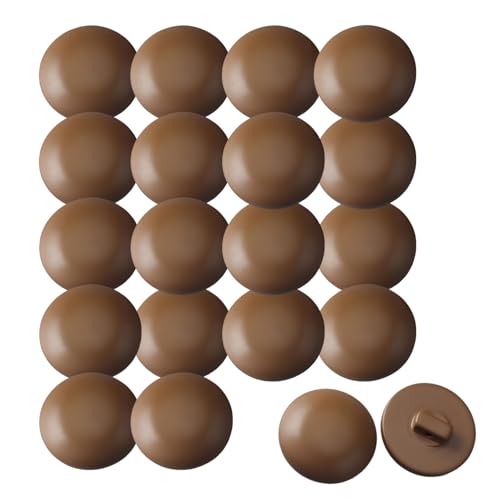 HSTWODE 20 Stück 20/23mm Knopf Konfektion Set aus Harz, Schwarz für Blazer, Wollmantel, Sakko,Cardigan, Mäntel und DIY Nähen – Langlebig & Umweltschonend (Braun, 23mm) von HSTWODE