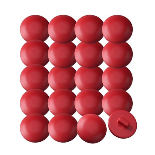 HSTWODE 20 Stück 20/23mm Knopf Konfektion Set aus Harz, Schwarz für Blazer, Wollmantel, Sakko,Cardigan, Mäntel und DIY Nähen – Langlebig & Umweltschonend (Rot, 23mm) von HSTWODE