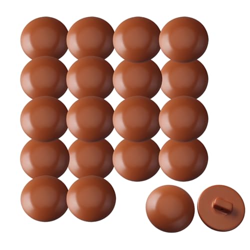 HSTWODE 20 Stück 20/23mm Knopf Konfektion Set aus Harz, Schwarz für Blazer, Wollmantel, Sakko,Cardigan, Mäntel und DIY Nähen – Langlebig & Umweltschonend (Rotbraun, 23mm) von HSTWODE