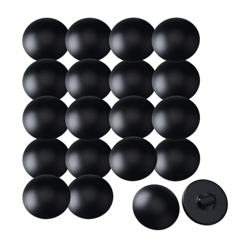 HSTWODE 20 Stück 20/23mm Knopf Konfektion Set aus Harz, Schwarz für Blazer, Wollmantel, Sakko,Cardigan, Mäntel und DIY Nähen – Langlebig & Umweltschonend (Schwarz, 23mm) von HSTWODE
