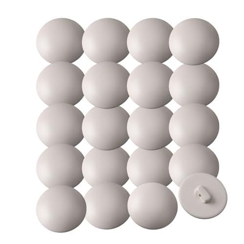 HSTWODE 20 Stück 20/23mm Knopf Konfektion Set aus Harz, Schwarz für Blazer, Wollmantel, Sakko,Cardigan, Mäntel und DIY Nähen – Langlebig & Umweltschonend (Weiß, 23mm) von HSTWODE