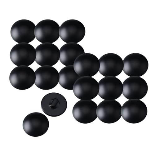 HSTWODE 20 Stück 25/28mm Knopf Konfektion Set aus Harz, Schwarz für Blazer, Wollmantel, Mäntel und DIY Nähen, Sakko,Cardigan – Langlebig & Umweltschonend (Schwarz, 28nn) von HSTWODE