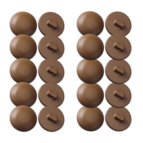 HSTWODE 20 Stück 30mm Knopf Konfektion Set aus Harz, Schwarz für Blazer, Wollmantel, Mäntel und DIY Nähen, Sakko,Cardigan – Langlebig & Umweltschonend (Braun, 30mm) von HSTWODE