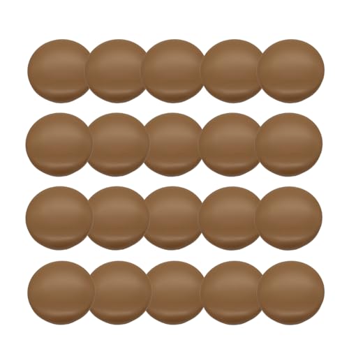 HSTWODE 20 Stück Bunte Groß Knöpfe, Matte Resin Knöpfe Pilz Form, 20/22mm, Für Windjacke, Dekoration​, DIY Handwerk Kinderkleidung, Mantel (Braun, 22mm) von HSTWODE
