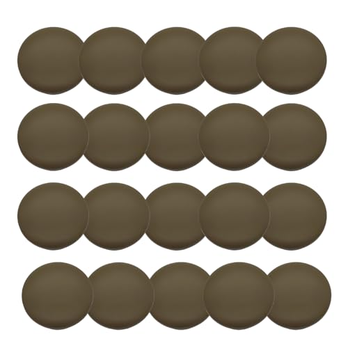 HSTWODE 20 Stück Bunte Groß Knöpfe, Matte Resin Knöpfe Pilz Form, 20/22mm, Für Windjacke, Dekoration​, DIY Handwerk Kinderkleidung, Mantel (Dunkelbraun, 20mm) von HSTWODE