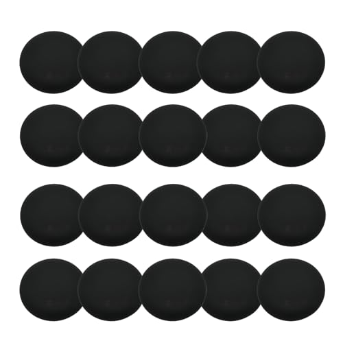 HSTWODE 20 Stück Bunte Groß Knöpfe, Matte Resin Knöpfe Pilz Form, 20/22mm, Für Windjacke, Dekoration​, DIY Handwerk Kinderkleidung, Mantel (Schwarz, 20mm) von HSTWODE