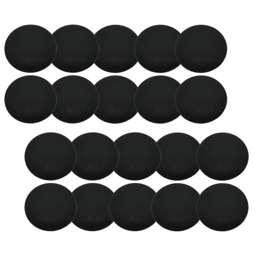 HSTWODE 20 Stück Bunte Knöpfe, Runde Matte Resin Knöpfe Pilz Form, 33mm, Für Nähen, Windjacke, Dekoration​, DIY Handwerk, Kinderkleidung, Mantel (Schwarz) von HSTWODE