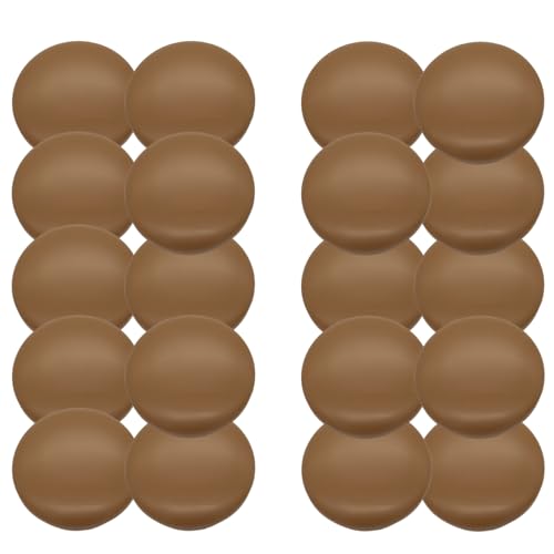 HSTWODE 20 Stück Farbige Harz-Spraymatte Knöpfe, Matte Resin Knöpfe Pilz Form, 15/18mm, Für Kinderkleidung, Mantel, Windjacke, Dekoration​, DIY Handwerk (Braun, 18mm) von HSTWODE