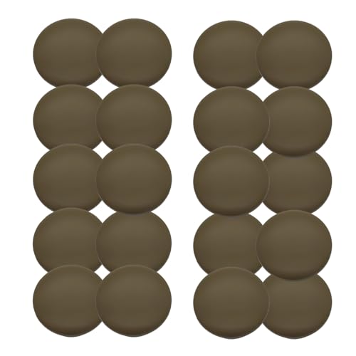 HSTWODE 20 Stück Farbige Harz-Spraymatte Knöpfe, Matte Resin Knöpfe Pilz Form, 15/18mm, Für Kinderkleidung, Mantel, Windjacke, Dekoration​, DIY Handwerk (Dunkelbraun, 18mm) von HSTWODE
