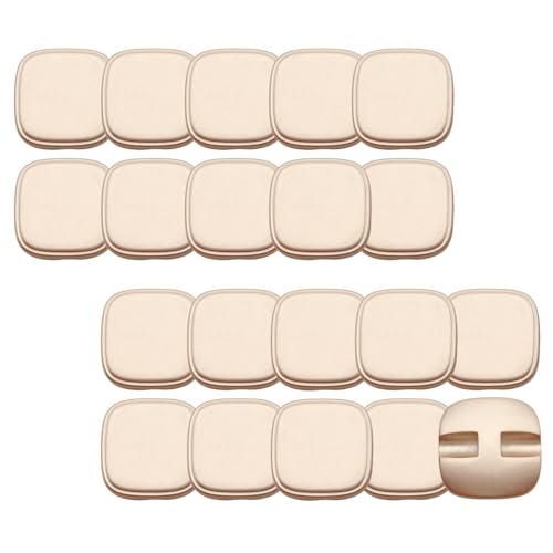 HSTWODE 20 Stück Harzknöpfe 18-20mm, Elegante einfache einfarbene quadratische Knöpfe für Mäntel, Anzugsjacken,Nähzubehör, Basteln Dekorationen (Gold, 20mm) von HSTWODE