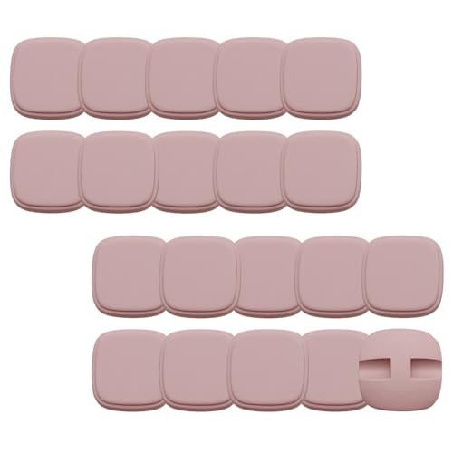 HSTWODE 20 Stück Harzknöpfe 18-20mm, Elegante einfache einfarbene quadratische Knöpfe für Mäntel, Anzugsjacken,Nähzubehör, Basteln Dekorationen (Rosa, 20mm) von HSTWODE