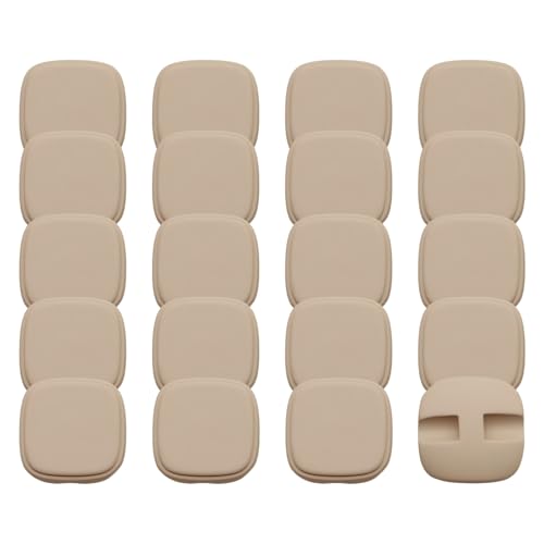 HSTWODE 20 Stück Harzknöpfe 25/28mm, Elegante einfache einfarbene quadratische Knöpfe für Basteln Dekorationen, Mäntel, Anzugsjacken,Nähzubehör (Khaki, 28mm) von HSTWODE