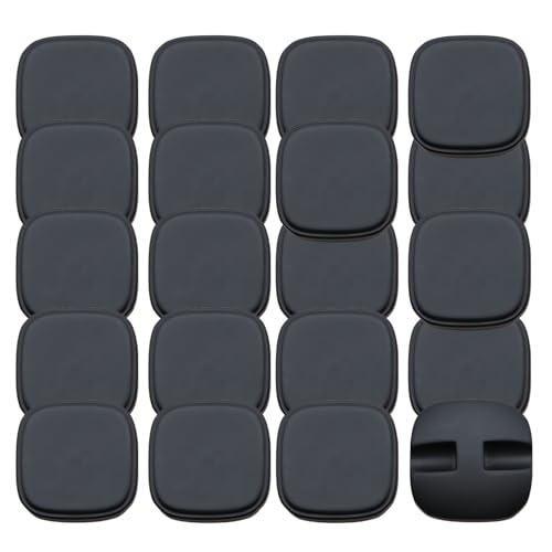 HSTWODE 20 Stück Harzknöpfe 25/28mm, Elegante einfache einfarbene quadratische Knöpfe für Basteln Dekorationen, Mäntel, Anzugsjacken,Nähzubehör (Schwarz, 28mm) von HSTWODE