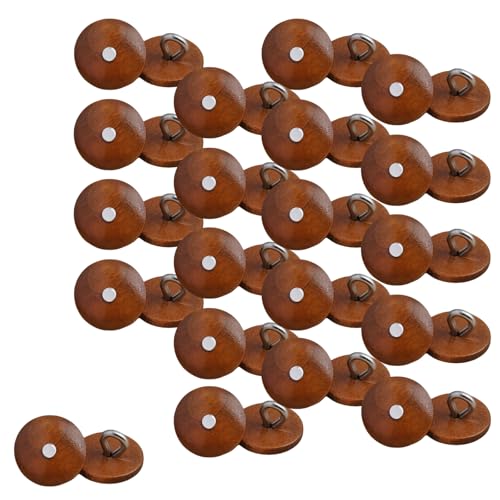 HSTWODE 20 Stück Natürliche Holzknöpfe 15mm - Rundknöpfe DIY Nähen & Upcycling - für Pullover, Strickjacken, Blusen, Ärmel (4#, 15mm) von HSTWODE