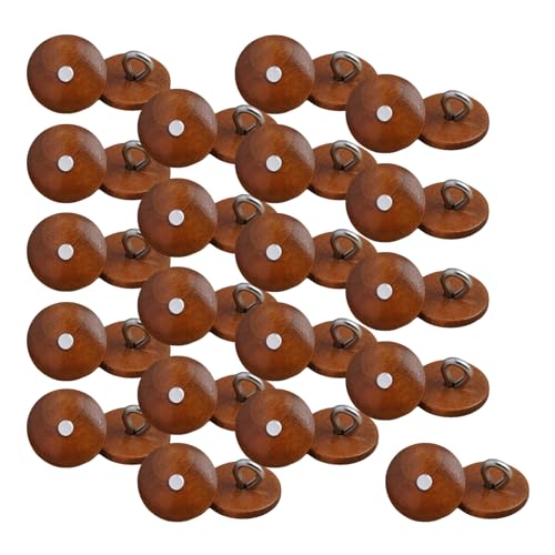 HSTWODE 20 Stück Natürliche Holzknöpfe 18-25mm - Rundknöpfe DIY Nähen & Upcycling - für Blusen, Ärmel, Pullover, Strickjacken (4#, 22mm) von HSTWODE