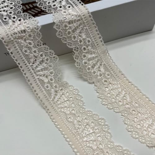 HSTWODE 3cm 5/10 Yards Spitzenband, 12 Farben Spitzenborte, Elastizität Spitzenstoff Meterware Borten und Bänder zum Nähen Elasthan Spitze Vintage Spitzenbordüre fur DIY (Champagnerfarben, 10 yards) HSTWODE 3cm 5/10 Yards Spitzenband, 12 Farben Spitzenborte, Elastizität Spitzenstoff Meterware Borten und Bänder zum Nähen Elasthan Spitze Vintage Spitzenbordüre fur DIY (Champagnerfarben, 10 yards) von HSTWODE