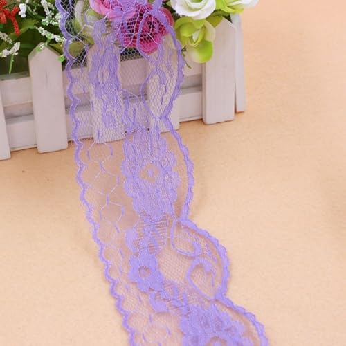 HSTWODE 5/10 yards Spitzenband Vintage, Buntes Spitzenband, Spitze Borten und Bänder zum Nähen, Spitzenborte Bunt für Basteln Nähen Hochzeit Deko Scrapbooking Geschenkbox (Dunkelviolett, 10 yards) HSTWODE 5/10 yards Spitzenband Vintage, Buntes Spitzenband, Spitze Borten und Bänder zum Nähen, Spitzenborte Bunt für Basteln Nähen Hochzeit Deko Scrapbooking Geschenkbox (Dunkelviolett, 10 yards) von HSTWODE