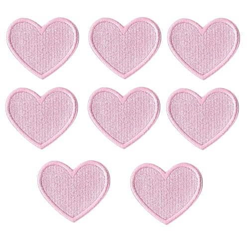 HSTWODE 8 Stück Herz Patches Bügelflicken, Herzen Aufnäher Flicken Bügelbilder zum Aufbügeln für Textilien Aufnähen Kinder, Bestickte Aufbügelflicken Sticker (2#) von HSTWODE