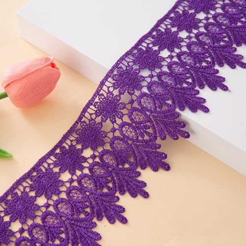 HSTWODE 8.5cm Breite 15 yards lang Europa Chips Muster Inelastische Stickerei Spitzenbesatz, Vorhang Tischdecke Slipcover Braut Selbermachen-Kleidung/Zubehör (10#) von HSTWODE