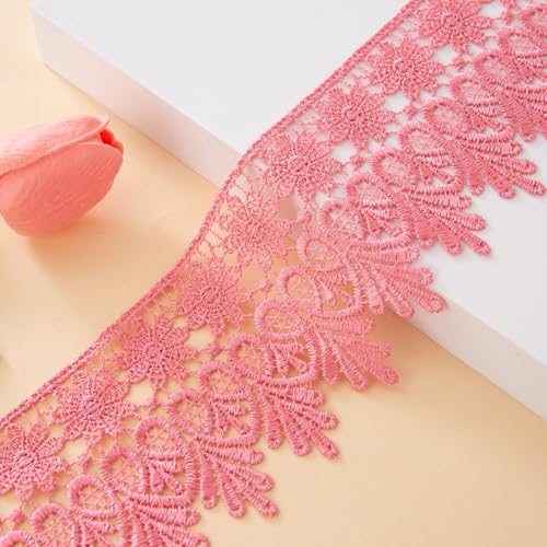 HSTWODE 8.5cm Breite 15 yards lang Europa Chips Muster Inelastische Stickerei Spitzenbesatz, Vorhang Tischdecke Slipcover Braut Selbermachen-Kleidung/Zubehör (7#) von HSTWODE