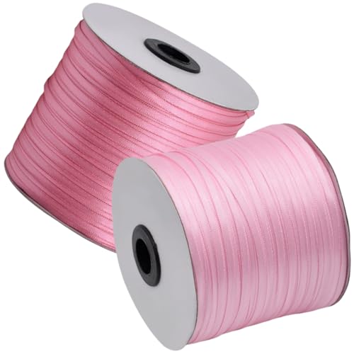 HSTWODE Geschenkband Set 2 Rollen (3mm x 457m) - Hochzeitsdekoration, Geburtstagsband für Ballons, Geschenkanhänger | Floristenzubehör, Partyzubehör, Weihnachtsdekoration (5#) von HSTWODE