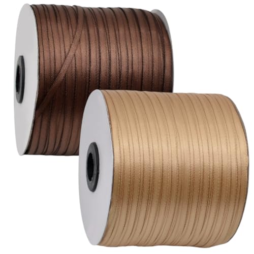 HSTWODE Geschenkband Set 2 Rollen (3mm x 457m) - Hochzeitsdekoration, Geburtstagsband für Ballons, Geschenkanhänger | Floristenzubehör, Partyzubehör, Weihnachtsdekoration (8#) von HSTWODE