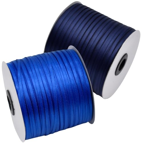 HSTWODE Geschenkband Set 2 Rollen (3mm x 457m) - Hochzeitsdekoration, Geburtstagsband für Ballons, Geschenkanhänger | Floristenzubehör, Partyzubehör, Weihnachtsdekoration (9#) von HSTWODE